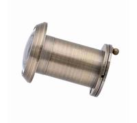 Generic Visor de Puerta de 220 Grados Óptica Gran Angular Resistente a la Corrosión con Tapa para Seguridad del Hogar Cobre/vidrio óptico Plata Cepillada (Bronce)