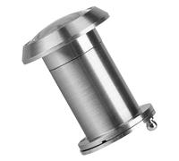 Generic Visor de Puerta de 220 Grados Óptica Gran Angular Resistente a la Corrosión con Tapa para Seguridad del Hogar Cobre/vidrio óptico Plata Cepillada (alambre de plata)