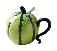Generic Wassermelonen-Kaffeetasse - 5,91 Zoll Niedlicher Becher | Keramik Teetassen Set - Auslaufsicheres 300 ml Trinkgefäß - Das hitzebeständige śt Design Isoliert Ideal für Schreibtisch Decor