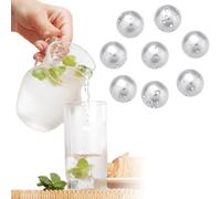 Generic Whisky Vino Bebida Enfriador Piedras Saludable Fácil de Usar Servidor de Fiesta Acero Inoxidable (bola redonda)