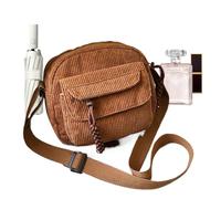 Generic Women Casual Corduroy Tote Bags, Lightweight Shoulder Satchel Purse For Ladies, Soft Corduroy Hobo Bag With Straps, Everyday Carryall, Perfect For Travel, Work, Dorm, Hotel, Shopping, marrón