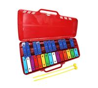 Generic Xilófono para Niños, Juguete Educativo Musical para Motricidad Fina, Aprendizaje Temprano, Xilófono de 25 Notas, Carillón para Banda Infantil, Rojo