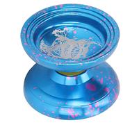 Generic Yoyo de Aleación de Aluminio, Resistente a los Golpes, Yoyo Avanzado Que No Responde con Guante para Entrenamiento de Trucos, 2,2" (Blue)
