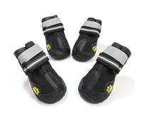 Generic Zapatos Impermeables con Suela de Goma Reflectante para Perros, Botas Antideslizantes, Fáciles de Usar, Bordado de Huellas para Protección de los Pies de Las Mascotas
