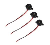 Generic Zumbador Piezoeléctrico Sonido Activo Sirena Electrónica Alimentada por CC para Computadoras, Impresoras, Fotocopiadoras y Juguetes Electrónicos Plástico Negro 3 Piezas