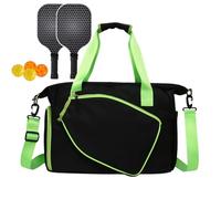 genérica para Bolas de Pepino: espaciosa de Fitness para Hombres con Impermeable, Bolsillo para Botellas y Compartimento para Zapatos | Mango Duradero y múltiples Compartimentos para