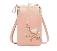genérica para mujer - de banana para teléfono | Bolso grande bordado | de viaje de piel sintética con correa para el hombro para señoras verano senderismo fitness, rosa