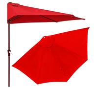 Genérico Ø 2.7m3m Sombrilla Semicircular Cubierta De Toldo De Repuesto, 5 Costillas Repuesto For Sombrilla De Pared De Jardín, Protección UV Aislamiento Térmico No Es Fácil De Desvanecer(Red,2.7m)
