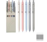 Genérico 0.5mm Medium Tip Black Ink Roller Ball Pens,5 Pcs Gel Ink Pens,Quick Drying Pen For Smooth Writing,For Journaling Notes Home School Office Supplies Gifts For Women