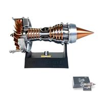 Genérico 1/25 Simulation Aircraft Turbojet Engine Rotatable Model - TR900 Turbofan Engine with Light, Adjustable Speed Jet Engine Fan11in/28cm with Light for Mechanical Lovers (#1)