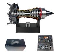 Genérico 1/25 Simulation Aircraft Turbojet Engine Rotatable Model, Turbofan Engine Model, Adjustable Speed Tr900 Aircraft Turbojet Models with Light, for Mechanical Lover (Finished Version*Red)