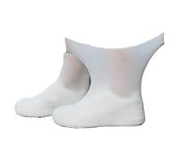 Genérico 1-4 pares de botas goma for exteriores, funda for hombres y mujeres, impermeable, reutilizable, antideslizante, for verano Apto para días lluviosos(White,M27cm34-40-4PCS)