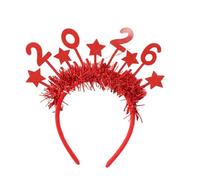 Genérico 1/4 piezas 2026 Glitter números diademas, diseño de la tira del color estrella, Navidad y Año Nuevo decoración fiesta para adultos niños