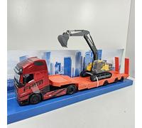 Genérico 1/43 Camión Truck Trailer Volvo FH16 Transporte Maquina Volvo