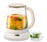 Genérico 1.8L Electric Kettle, Multifunctional Glass Tea Maker con 20 Presets, 800W Auto Boil & Stew Pot, Touch Control, BPA-Free Health Jar for Home Office