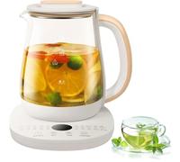 Genérico 1.8L Glass Health Pot, 800W Multifunctional Kettle con Pantalla táctil, Tea Maker & Stew Cooker, Keep Warm, Auto Shut Off, Borosilicate Glass, 24H Timer
