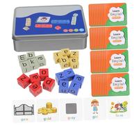 Genérico 1 Juego Actividad Tarjetas de Alfabeto de Emparejamiento de Palabras Aprendizaje de Ortografía y Vocabulario Tarjetas Caja de Educación Preescolar