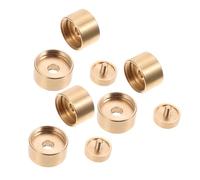 Genérico 1 Juego Cubierta superior e inferior pequeña saxófono boquilla de saxofón dorado vara altavoces trompetas hebilla mini instrumento musical hebilla de botón de trompeta cobre Golden