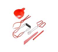 Genérico 1 Juego De 6 Piezas Juego de Pinzas hogar Cortar con Tijeras microonda Botes para conservas Kit de conservas caseras Herramienta para Levantar jarras Llave Inglesa páginas Rojo