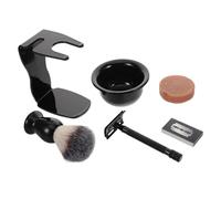 Genérico 1 Juego Juego de kit de aceite de barba Mi primer kit de afeitar kit de jabón de barba kit de barba para hombres Kit de en el hogar estadía el plastico Negro