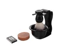 Genérico 1 Juego Juego de Kit de para hombres kit de lavado de barba kit de cera de barba accesorios de kit de jabón de barba kit de barba Acero inoxidable Negro
