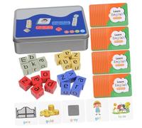 Genérico 1 Juego Palabras para Ortografía con Tarjetas de Aprendizaje para Preescolar Tarjetas Caja de Vocabulario y Habilidades de Lectura