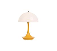 Genérico 1 lámpara de mesa LED seta pequeña, portátil USB carga regulable táctil noche luz, dormitorio noche lámpara decoración