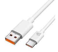 Genérico 1 Meter Fast Charging Cable 120W Output | Multipurpose PVC Smartphone Charger Cord Single Head Data Transfer Tool for Car Daily Durable White Accessory Compatible with Phones