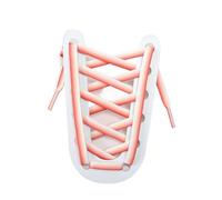 Genérico 1 par de cordones elásticos sin atar, planos de poliéster para zapatillas deportivas, para hombres y mujeres(White red,140cm)