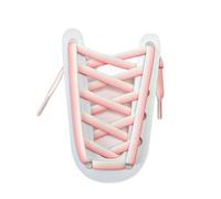 Genérico 1 par de cordones elásticos sin atar, planos de poliéster para zapatillas deportivas, para hombres y mujeres(White pink,140cm)