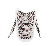 Genérico 1 par de cordones planos con estampado animal para zapatillas informales con estampado de leopardo, cebra, tigre y serpiente(Beige tiger,140cm)
