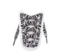 Genérico 1 par de cordones planos con estampado animal para zapatillas informales con estampado de leopardo, cebra, tigre y serpiente(Zebra,160cm)