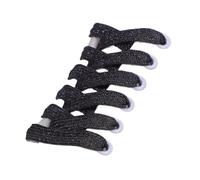 Genérico 1 par de cordones planos con purpurina (1 cm de ancho), coloridos y deportivos for zapatillas y botas.(Pure black,140cm)