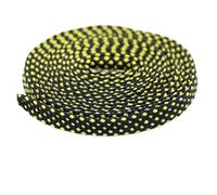 Genérico 1 par de cordones planos huecos de doble capa - Diseño bicolor for zapatillas deportivas en longitudes de 100 cm, 120 cm y 140 cm - 11 opciones de color(Black yellow,120cm)