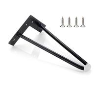 Genérico 1× Patas De Repuesto para Mesa De Centro Horquilla - Patas De Apoyo Metálicas para Muebles - Antideslizantes, Resistentes Al Desgaste Y A La Oxidación Elevadores(Negro,30cm/11.8in)