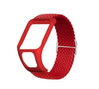 Genérico 1 pieza trenzada correa de dragón correa de muñeca de repuesto for pulseras elásticas de reloj inteligente(Red)