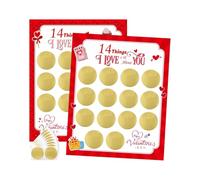 Genérico 1 set 14 pequeñas cosas que me gusta hacer Tarjetas Rasca y Gana Papel Premium 9.4 x 11.8 inch para Pareja Citas San Valentín Prueba Silenciosa (Red)