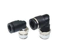 Genérico 1 Uds conector de aire neumático accesorios de codo PL 3 4 5 6mm rosca macho M3 M4 M5 M6 1/8 "junta de tubo de manguera de empuje recto rápido(PL5-M3)