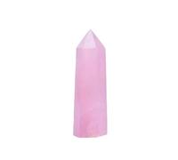 Genérico 1 Uds. Pilar de Cristal Natural-Prisma Hexagonal de una Sola Punta, Adorno de Piedra cruda for decoración del hogar(Pink Quartz Pillar,4-5cm)