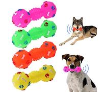 Genérico 1 unids colorido animal doméstico perro gato juguete cachorro sonido lunares juguete chirriante de goma mancuerna masticar juguete divertido para perros envío directo