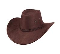 Generico 1 x Sombrero de vaquero Fancy Dress accesorio de ala ancha sombreros de vaquera occidental Wild West Brown cómodo y práctico Tratamiento profesional