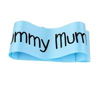 Generico 1 x Yummy Mummy to Sash Baby Girl Boy Shower Party Decoration Azul Duradero y práctico Inteligencia Práctica.