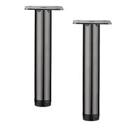 Genérico 10, 12 Y 13 Cm Patas De Sofá Negras Patas De Metal para Muebles, Estanterías, para Mesas, Armarios, Cómodas, con Reposapiés Ajustable Antideslizante(Gray,13cm(2pcs))