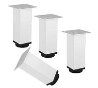 Genérico 10 CM Patas De Muebles, para Estantes De Cocina, Mesas, Sillas, Escritorios Y Armarios, 4 Pata Metal Ajustable Armarios, con Base Antideslizante(Blanca,6cm/2.3in)