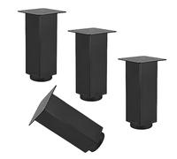 Genérico 10 CM Patas De Muebles, para Estantes De Cocina, Mesas, Sillas, Escritorios Y Armarios, 4 Pata Metal Ajustable Armarios, con Base Antideslizante(Negro,8cm/3.1in)