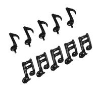 Genérico 10 Globos de Aluminio en Forma de Nota Musical Negros, Fáciles de Inflar, Adorno Elegante para Fiestas Temáticas Musicales y Conciertos