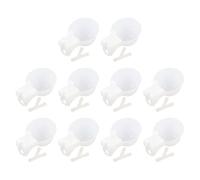 Genérico 10 Juegos de Comederos Automáticos para Aves de Plástico Blanco, Fácil de Limpiar y Seguro, Adecuado para Jaulas de Codornices y Patitos