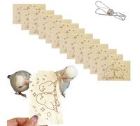 Genérico 10 Pack Bird Chew Toys, Natural Balsa Wood Bird Chew Shredding Foraging Toys, Safe Chewing Toy Soft Wood Slices for Small Parrots Cockatiels Budgies Parakeets Lovebirds