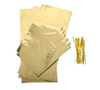 Genérico 10 Piezas Bolsa de Embalaje de Vino Bolsas de Manzana de Navidad Bolsas de Vino celofán Bolsas de Dulces de cumpleaños Bolsas de Botellas de Vino Revestimiento de Aluminio Golden