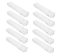 Genérico 10 Piezas Caja Organizadora Transparente con Gancho Estuche Protector para Cepillos de Dientes y Pasta de Viaje Resistente y Fácil de Limpiar para Camping y Baño